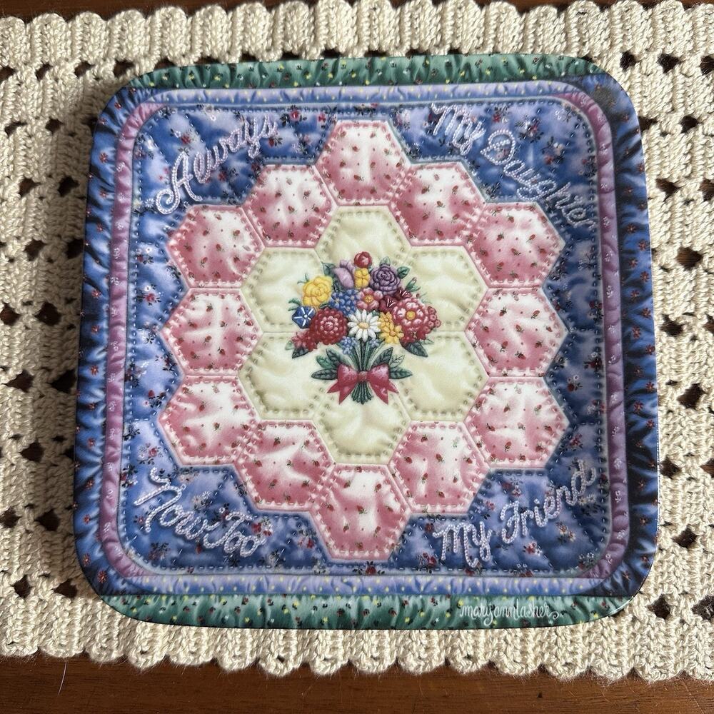 The Bradford Exchange‎ Forever My Daughter Now Too My Friend Quilt Plate Vtg 90s